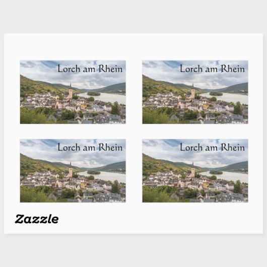 Lorch am Rhein Rechteckiger Aufkleber (Blatt)