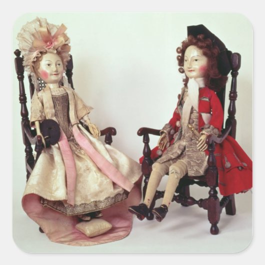 Lord and Lady Clapham Quadratischer Aufkleber (Vorderseite)