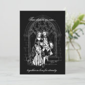 Lord and Lady Gothic Wedding Einladungen (Stehend Vorderseite)