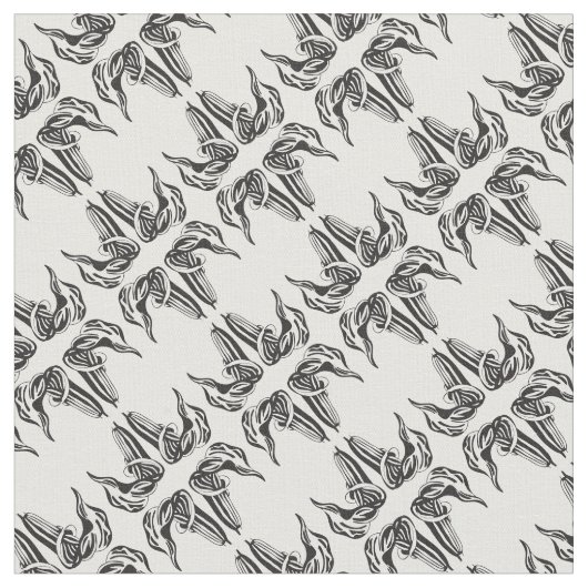 Lord and Ladys black and white pattern Stoff (Nahaufnahme)