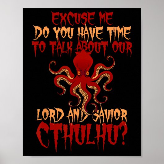 Lord and Savior Cthulhu Octopus Will, Hall zu spre Poster (Vorne)