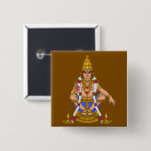 Lord Ayyappan Knopf Button (Vorne & Hinten)