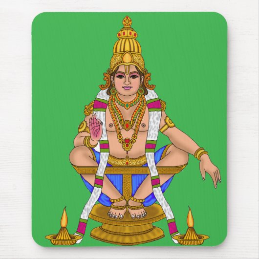 Lord Ayyappan Notizbuch Mousepad (Vorne)