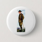 Lord Baden-Powell - kundschaftender Gründer Button (Vorderseite)