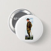 Lord Baden-Powell - kundschaftender Gründer Button (Vorne & Hinten)