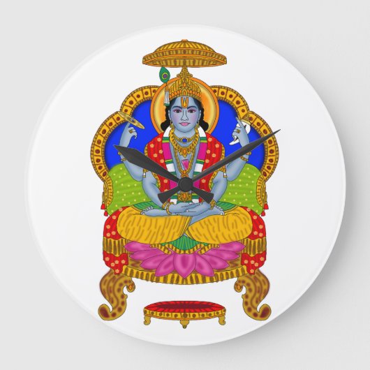 Lord Badrinath Clock Große Wanduhr (Vorderseite)