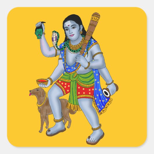 Lord Bhairava Aufkleber (Vorderseite)