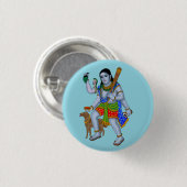 Lord Bhairava Knopf Button (Vorne & Hinten)