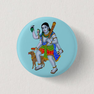 Lord Bhairava Knopf Button