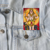 Lord Bhairava Retro Knopf Button (Insitu)