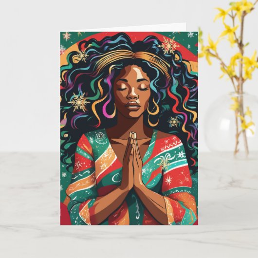 Lord Bless und Behalt Sie Weihnachten Schwarze Fra Karte (Gelbe Blume)