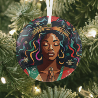 Lord Bless und Behalt Sie Weihnachten Schwarze Fra Ornament Aus Glas