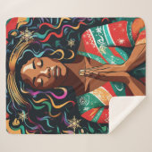 Lord Bless und Behalt Sie Weihnachten Schwarze Fra Sherpadecke (Vorderseite (Horizontal))