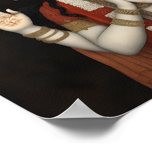 Lord Brahma a Modern Spiritual Portrait Painting Poster (Ecke)