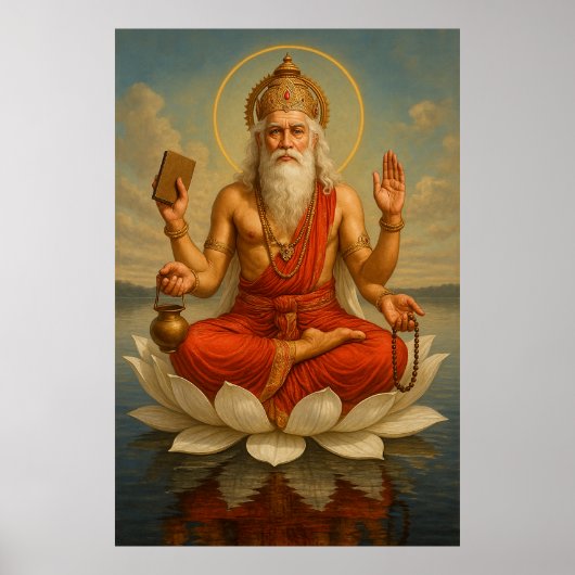 Lord Brahma | Der Schöpfer des Universums Poster (Vorne)