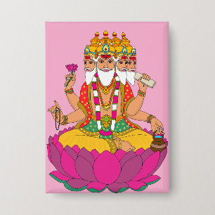 Lord Brahma Knopf Button