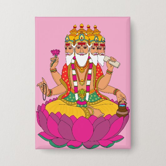 Lord Brahma Knopf Button (Vorderseite)