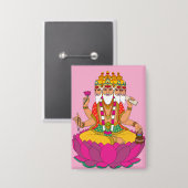 Lord Brahma Knopf Button (Vorderseite/Rückseite)