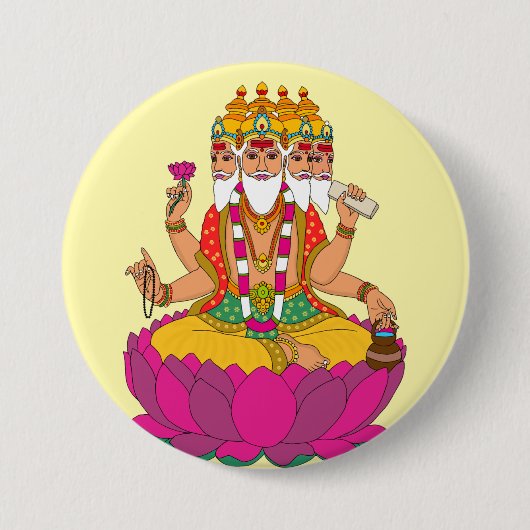 Lord Brahma Knopf Button (Vorderseite)