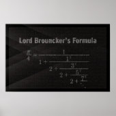 Lord Brounckers Pi Formel - Math Poster (Vorne)