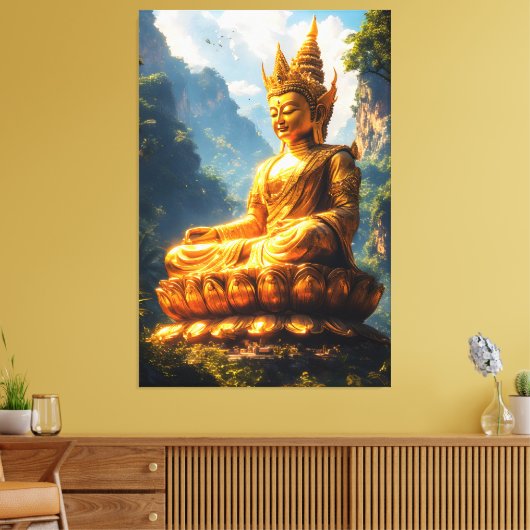 Lord Buddha of the Golden Land Leinwanddruck (Insitu (Wohnzimmer))