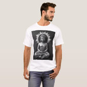 Lord Buddha - Serene Charcoal Art Portrait T-Shirt (Vorne ganz)