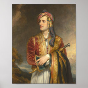 Lord Byron in albanischem Kleid während des griech Poster