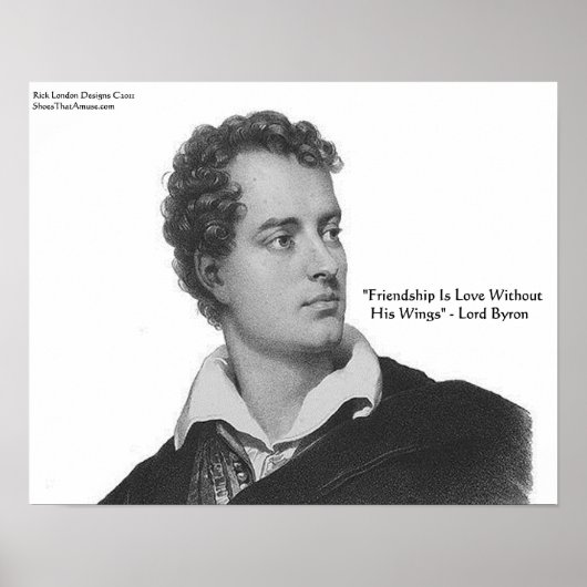 Lord Byron "Liebe W/O Wings" Zitatposter Poster (Vorne)