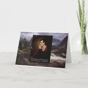 Lord Byron "Süße Stimme" Liebeszitate Geschenke T- Karte