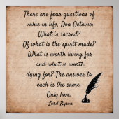 Lord Byron zitieren **12 x 12 Art Print Poster (Vorne)