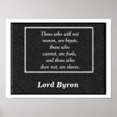 Lord Byron zitiert Poster (Vorne)