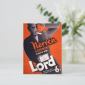 Lord Cigarettes German Vintage Poster wiederherges Postkarte (Stehend Vorderseite)
