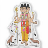 Lord Dattatreya Aufkleber (Vorderseite)