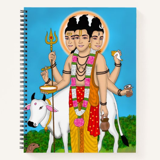 Lord Dattatreya Notebook Notizblock (Vorderseite)