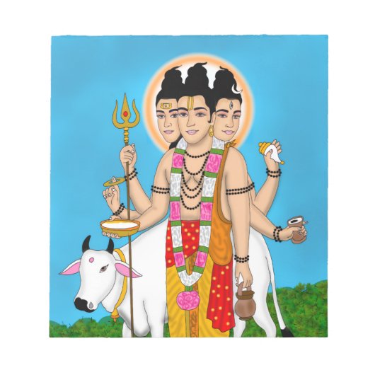 Lord Dattatreya Notepad Notizblock (Vorderseite)