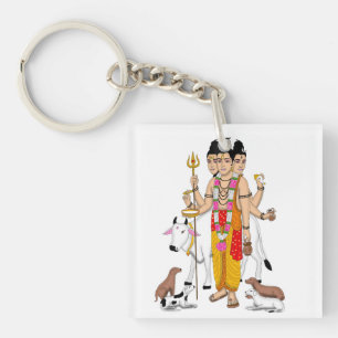 Lord-Dattatreya-Schlüsselanhänger Schlüsselanhänger