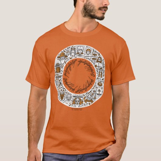 LORD DER RINGS™ Doodle Art T-Shirt (Vorderseite)