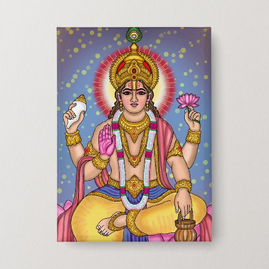 Lord-Dhanvantari-Knopf Button (Vorderseite)