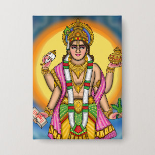 Lord Dhanvantari Knopf Button