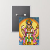 Lord Dhanvantari Knopf Button (Vorderseite/Rückseite)