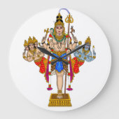 Lord Ekpada Shiva Clock Große Wanduhr (Vorderseite)