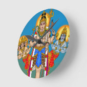 Lord Ekpada Shiva Clock Runde Wanduhr (Winkel)