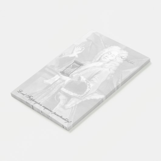 Lord F. fordert Pünktlichkeit! Lustiger Post-it Klebezettel (angewinkelt)