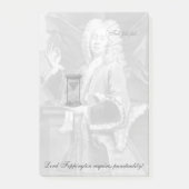 Lord F. fordert Pünktlichkeit! Lustiger Post-it Klebezettel (Vorderseite)