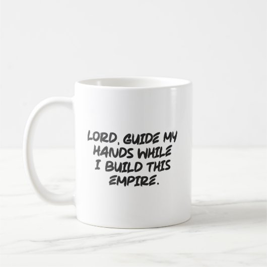 Lord, führe mir die Hände - auf Glauben basierende Kaffeetasse (Links)