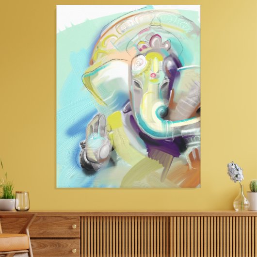 Lord Ganesh Art Leinwand (Insitu (Wohnzimmer))