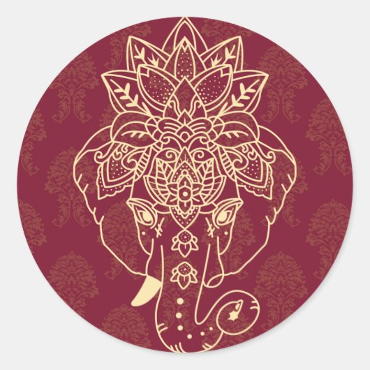 Lord Ganesh, beautiful and crispy image Runder Aufkleber (Vorderseite)