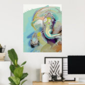 Lord Ganesh Elephant Buddha Poster (Heimbüro)
