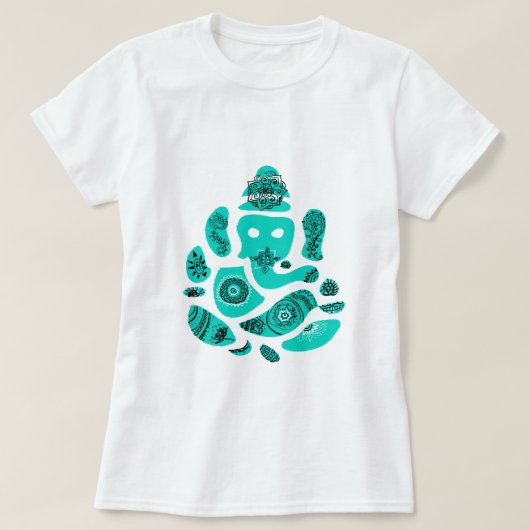 Lord Ganesh Elephant Women's Basic T - Shirt, Whit T-Shirt (Design vorne)