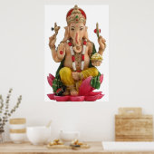 Lord Ganesh Great Hindu God For Happy Wealth Poster (Küche)